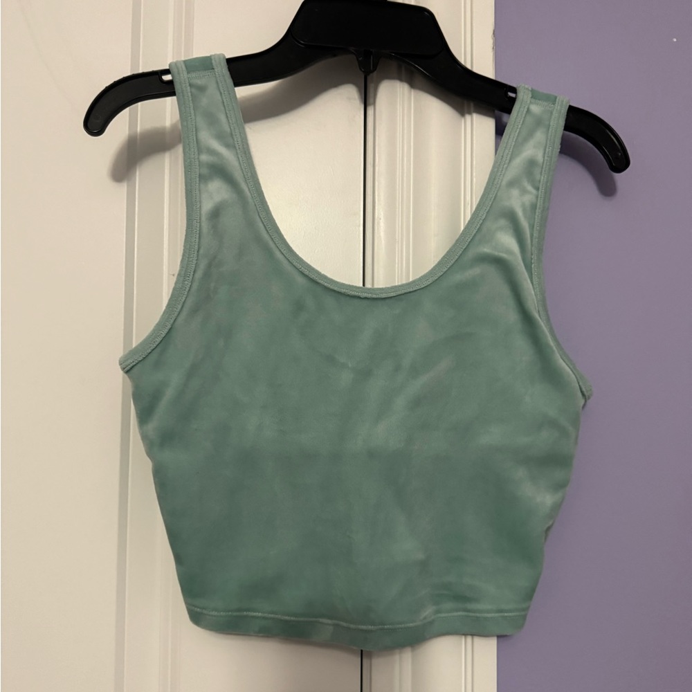 SOLD🩵OFFLINE by AERIE🩵Velour Teal Tank Top